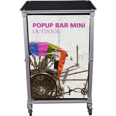 Portable Popup Bar Mini, Wheeled Custom Printed Counter Display